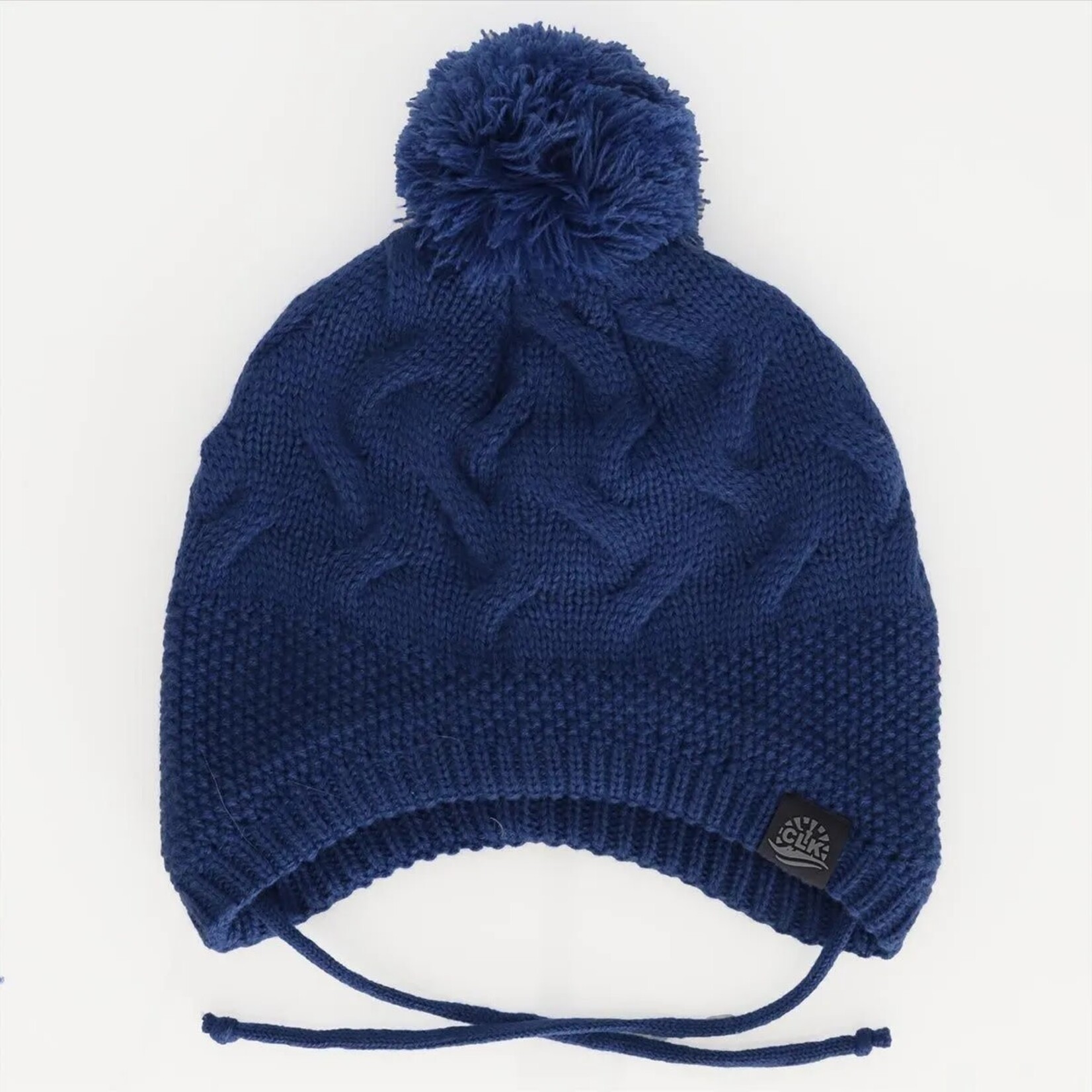 Calikids CALIKIDS - Pompom Knit Lined Hat - Blue