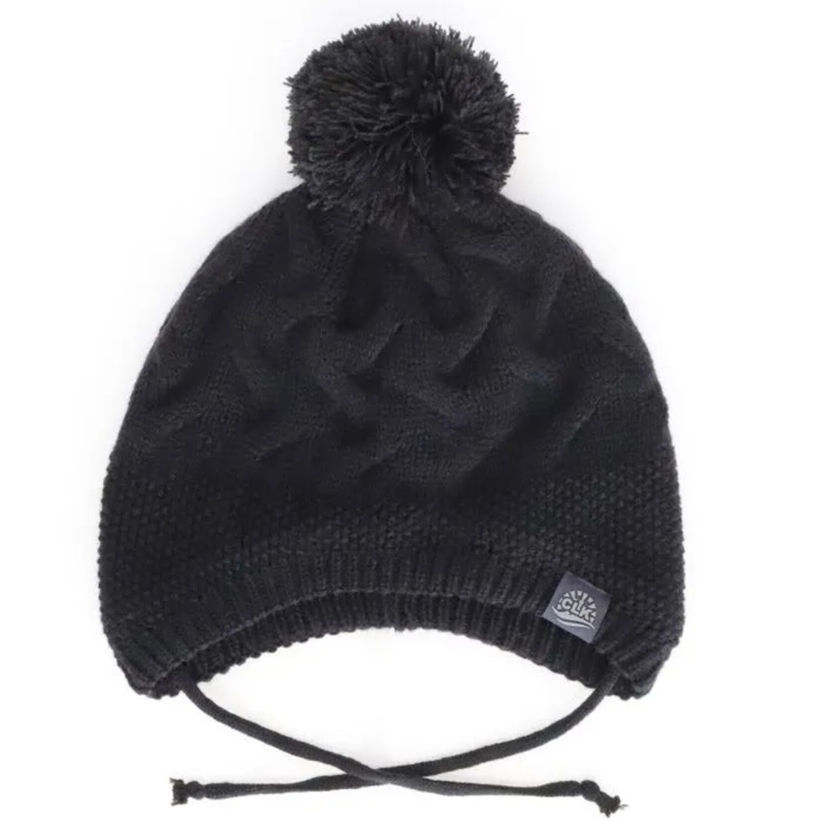 Calikids CALIKIDS - Pompom Knit Lined Hat - Black