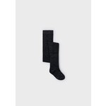 Mayoral MAYORAL - Plain black tights with metallic thread sequins