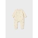 Mayoral MAYORAL - Creme Zip-Up Romper with Tree Pattern