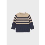 Mayoral MAYORAL - Chandail de style pull beige et bleu foncé lignées