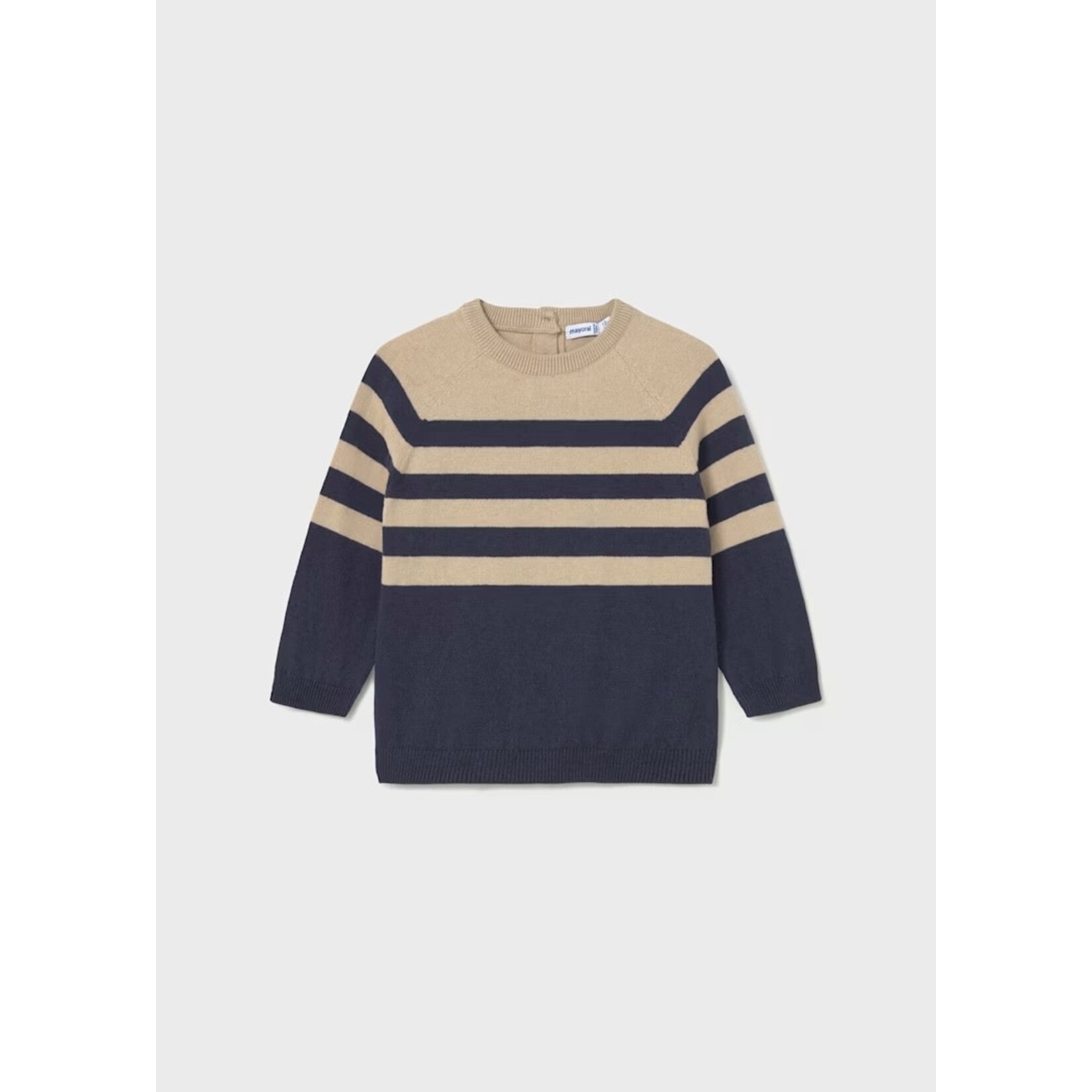 Mayoral MAYORAL - Chandail de style pull beige et bleu foncé lignées