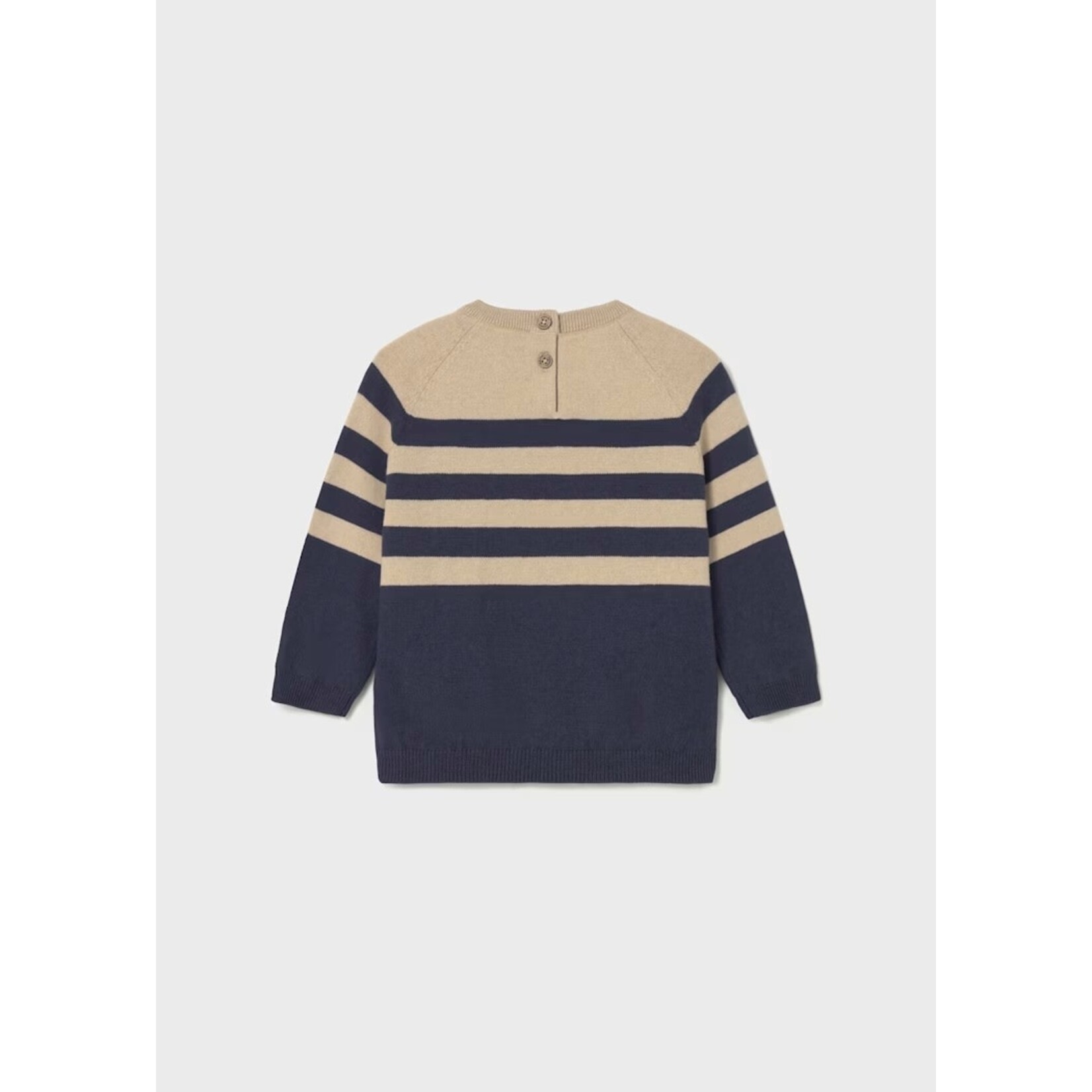 Mayoral MAYORAL - Chandail de style pull beige et bleu foncé lignées