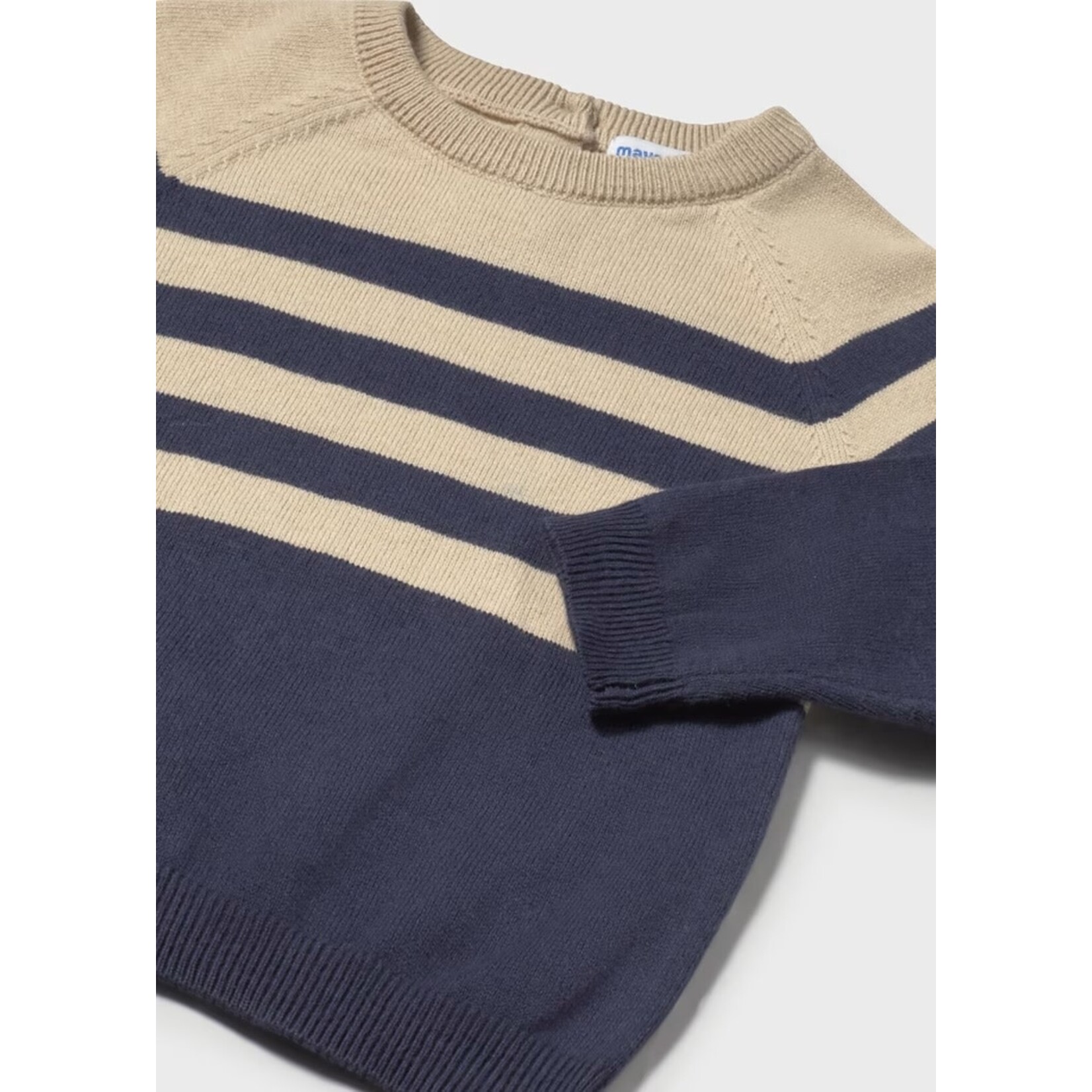 Mayoral MAYORAL - Chandail de style pull beige et bleu foncé lignées