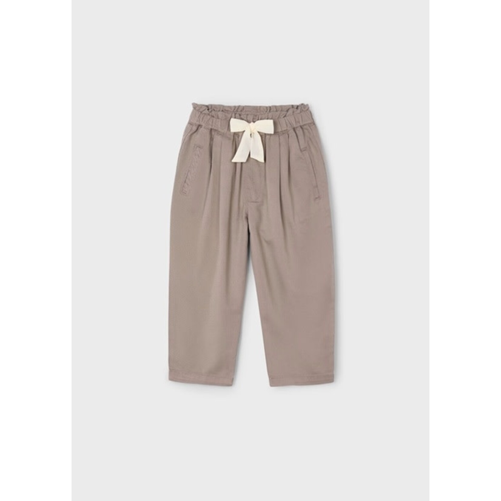 Mayoral MAYORAL - Loose-fitting taupe-colored pants with drawstring