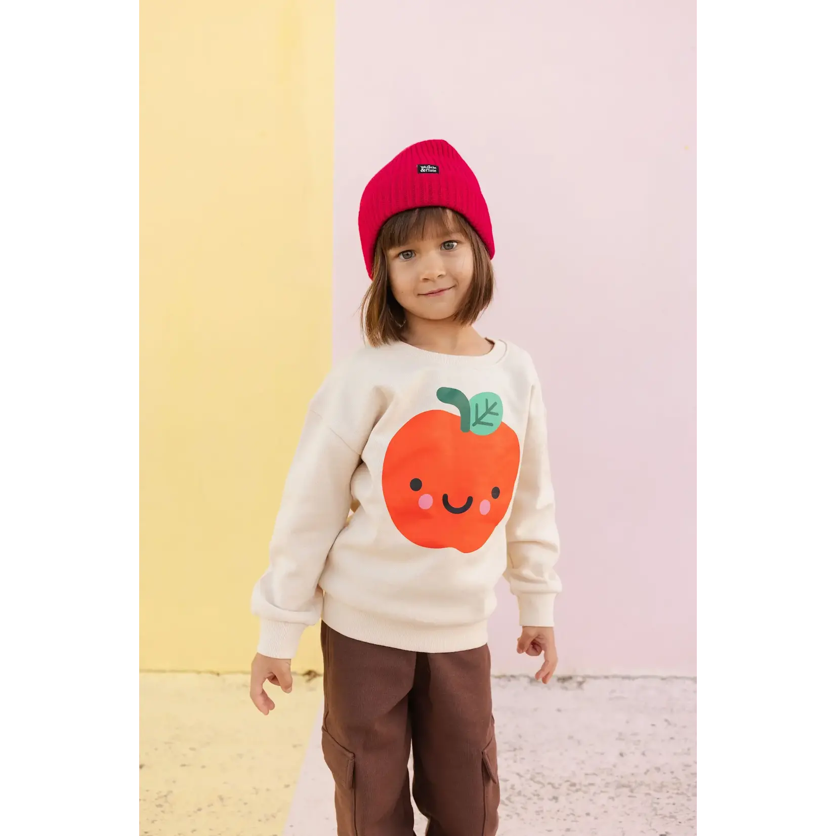 Whistle & Flute WHISTLE AND FLUTE - Kawaii Happy Apple Sweatshirt