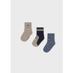Mayoral MAYORAL - Lot de 3 paires de chaussettes pour bébé/enfant animaux polaires 'bleu marine/bleu chiné/beige chiné'