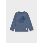 Mayoral MAYORAL - T-shirt à manches longues avec dinosaure en relief - Bleu-Gris