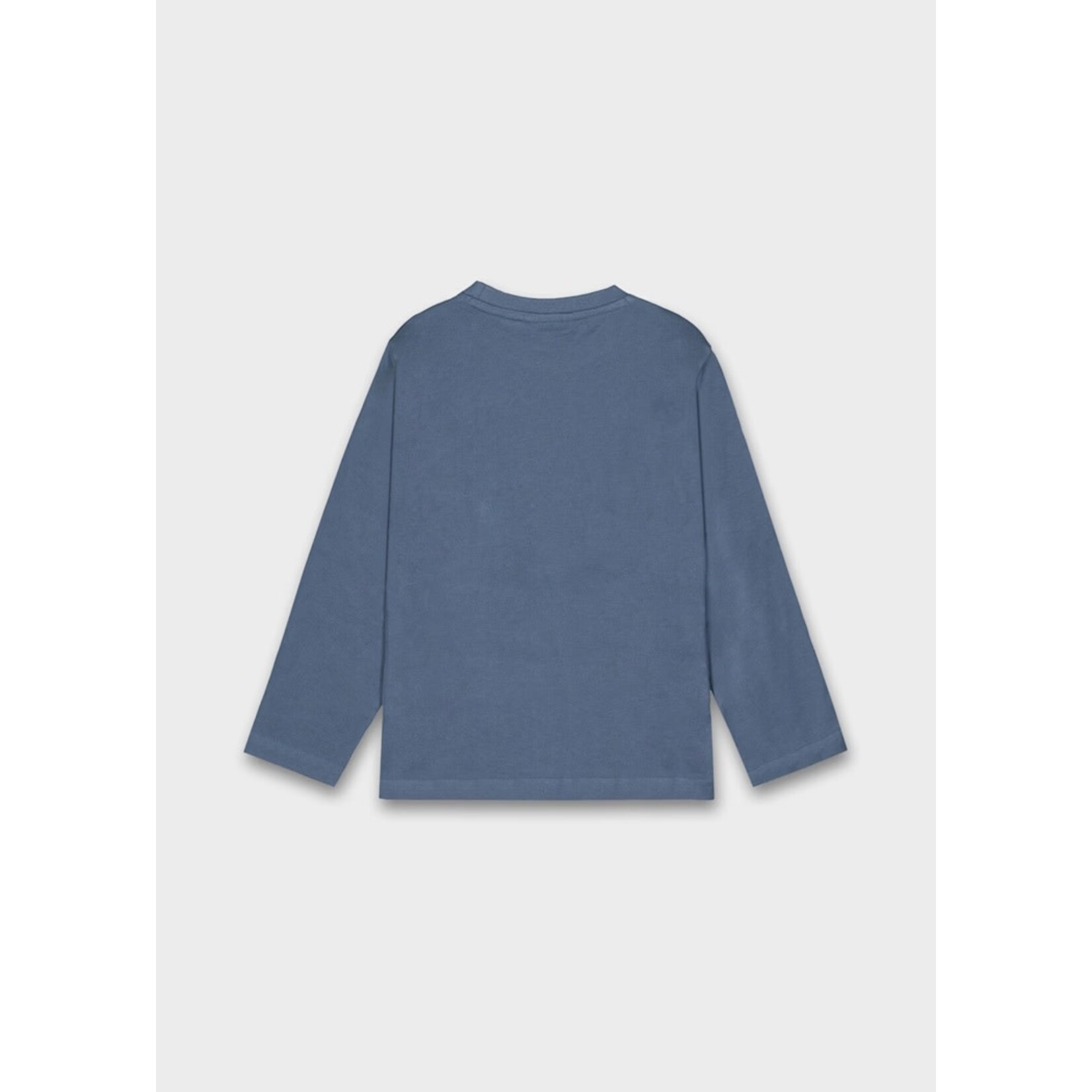Mayoral MAYORAL - Long-sleeved T-shirt with embossed dinosaur - Blue-Grey