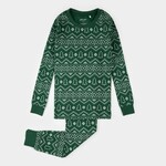 Petit Lem PETIT LEM - Fair Isle Holiday Trees Print on Dark Green Pyjama Set Petit Lem PETIT LEM - Fair Isle Holiday Trees Print on Dark Green Pyjama Set