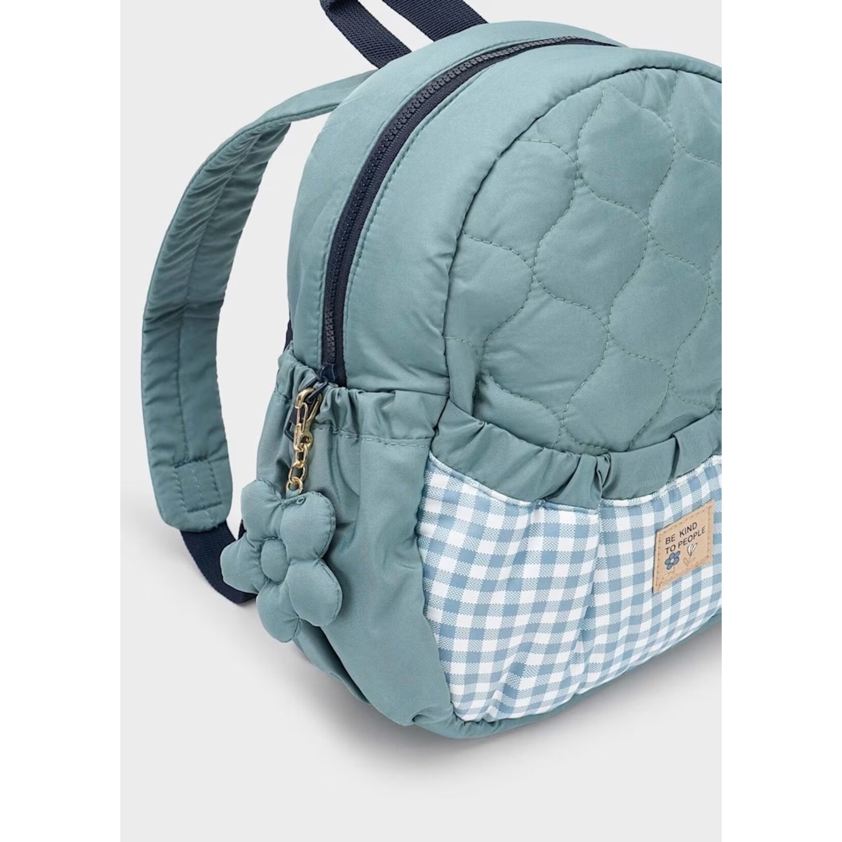 Mayoral MAYORAL - Sac à dos matelassé à motif vichy bleu et blanc