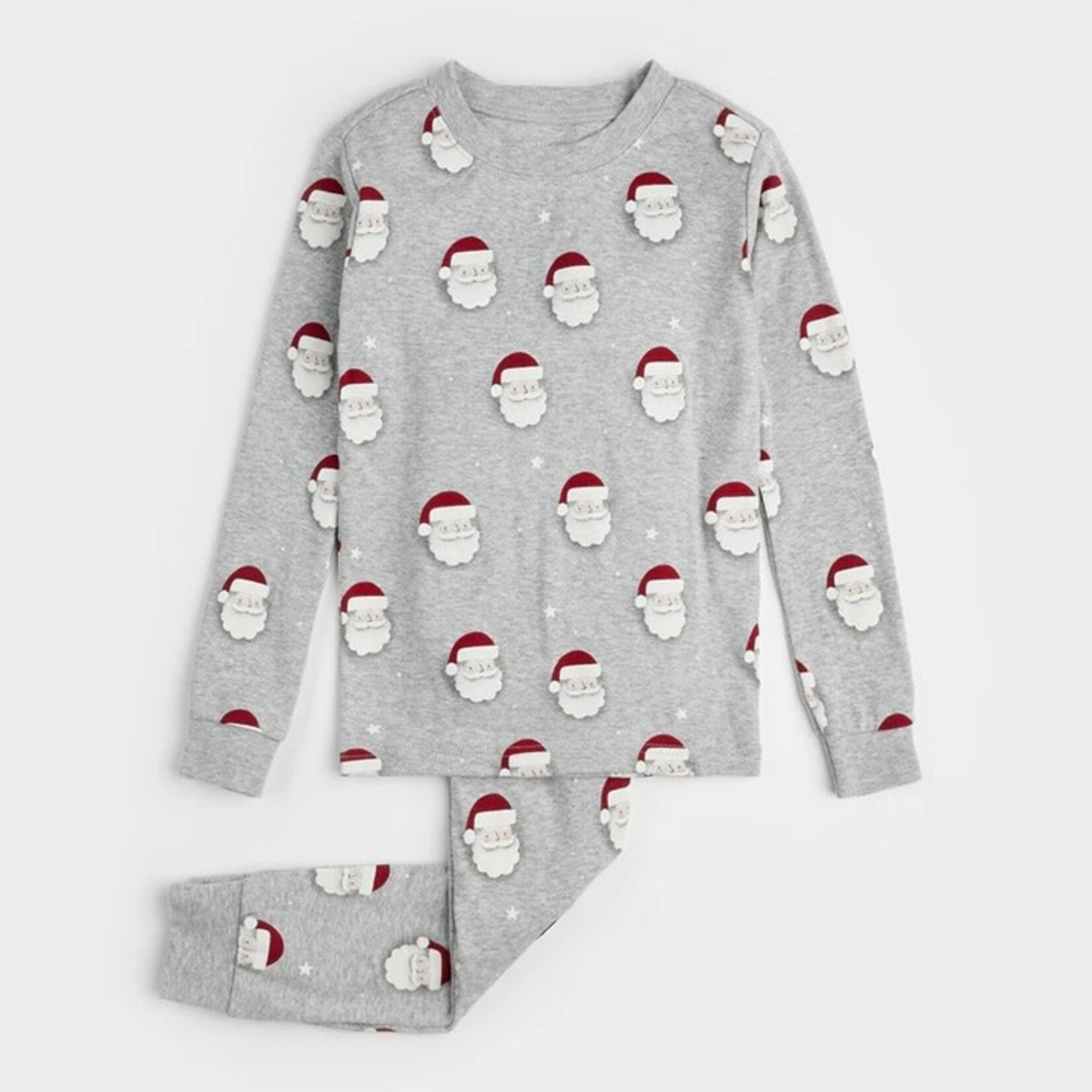 Petit Lem PETIT LEM - Ensemble pyjama gris chiné imprimé Père Noël (2pcs)