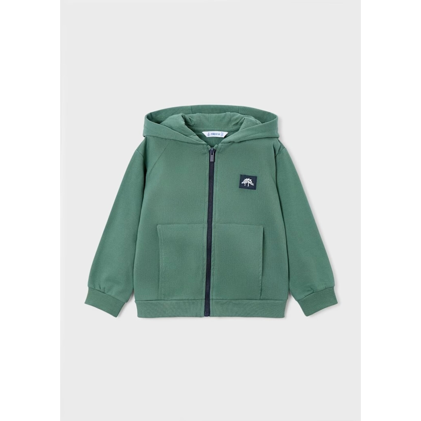 Mayoral MAYORAL - Ensemble 3 pièces - Chandail vert avec capuchon, T-shirt blanc à manches longues avec motif dinosaure et jogging  bleu marine