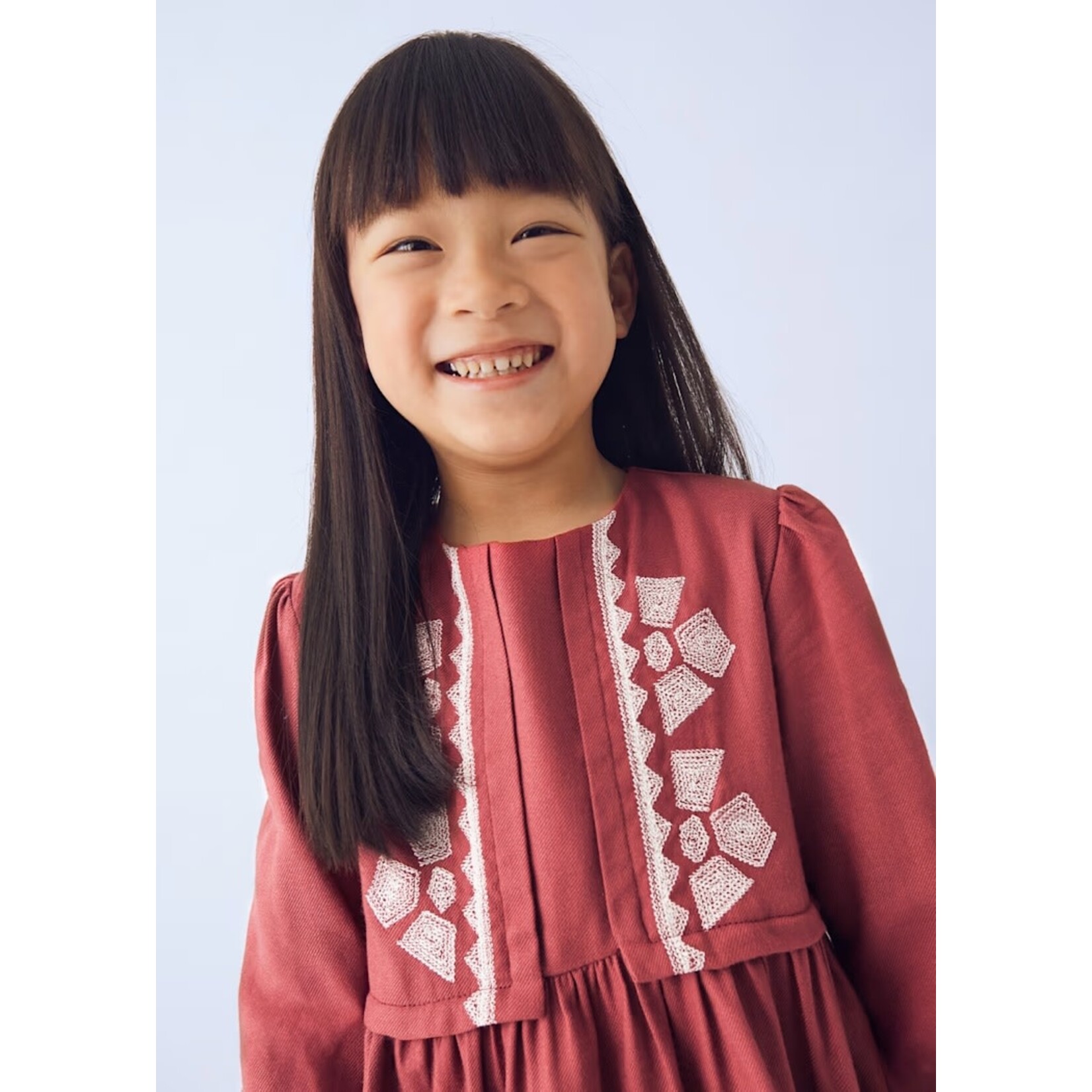 Mayoral MAYORAL - Dress with embroidered details 'Terracotta'
