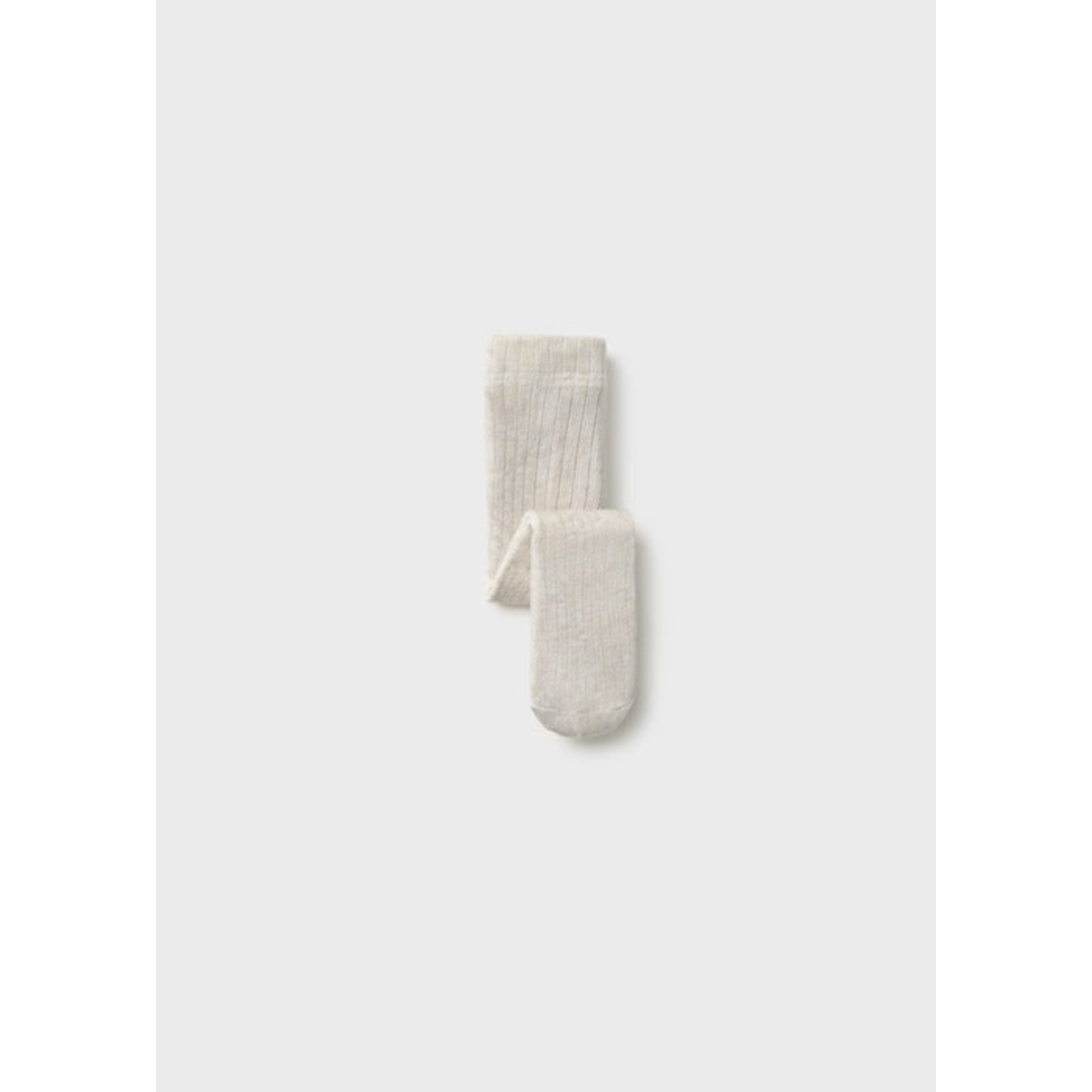Mayoral MAYORAL - Off-white ribbed tights for babies