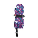 Kombi KOMBI - Children's mittens with clips 'Crazy Cariboo - 'Rainbow Unicorn'