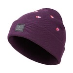 Kombi KOMBI - Tuque Hover en tricot Violet avec broderies 'Cœurs'