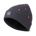 Kombi KOMBI - Dark grey knitted Hover beanie with embroidery 'Fire'