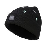 Kombi KOMBI - Black knitted Hover hat with 'Aliens' embroidery