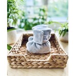 Bébé Ô Chaud BÉBÉ-O-CHAUD - Pantoufles à velcro sans relief - Gris argenté