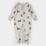 Petit Lem PETIT LEM - Pyjama de bébé gris clair imprimé carlins des fêtes Petit Lem PETIT LEM - Pyjama de bébé gris clair imprimé carlins des fêtes