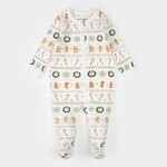 Petit Lem PETIT LEM - Thermal baby pajamas with candy print and jacquard