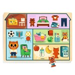 Djeco DJECO- Wooden puzzle 'Puzzlo House'