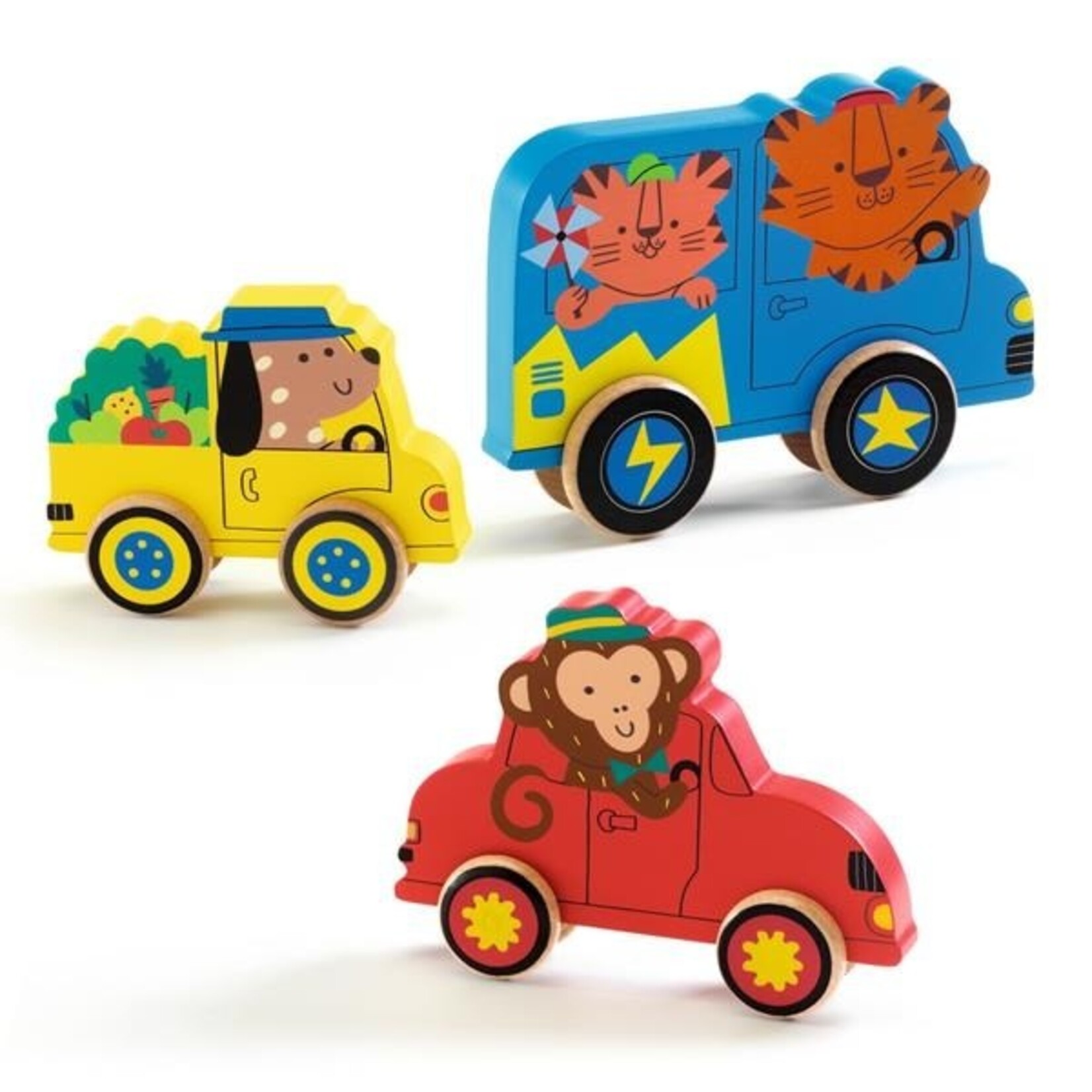 Djeco DJECO - Puzzle and Push Along Toy 'Puzz&Roll - Color'