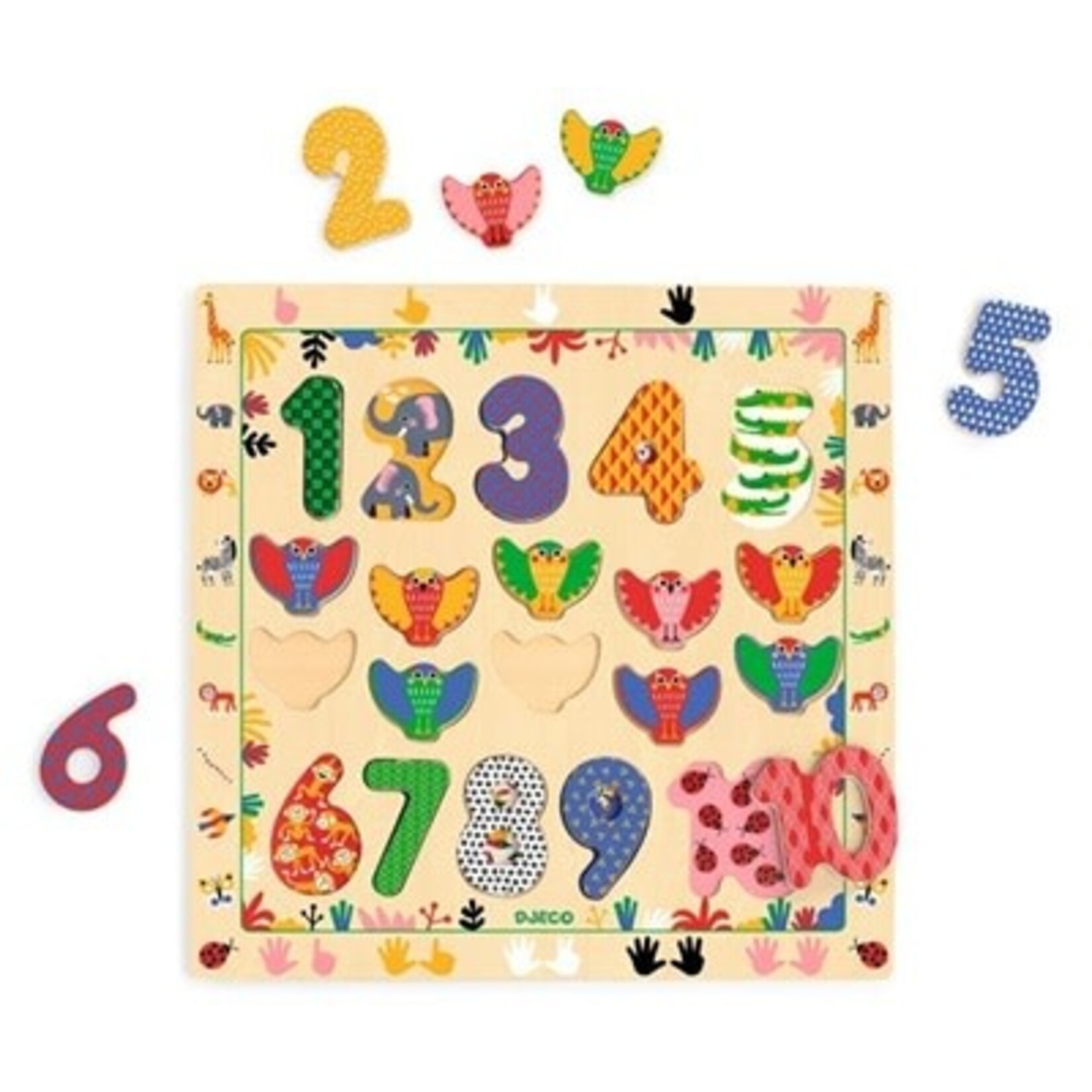 Djeco DJECO - Educational wooden puzzle 1-10