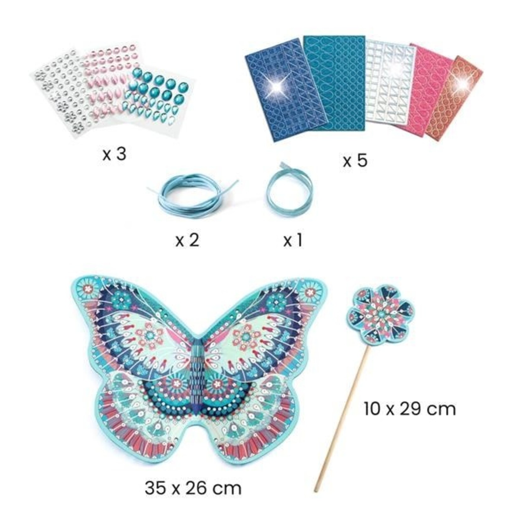 Djeco DJECO - DIY Ailes et baguette de fée à décorer 'Comme une fée'