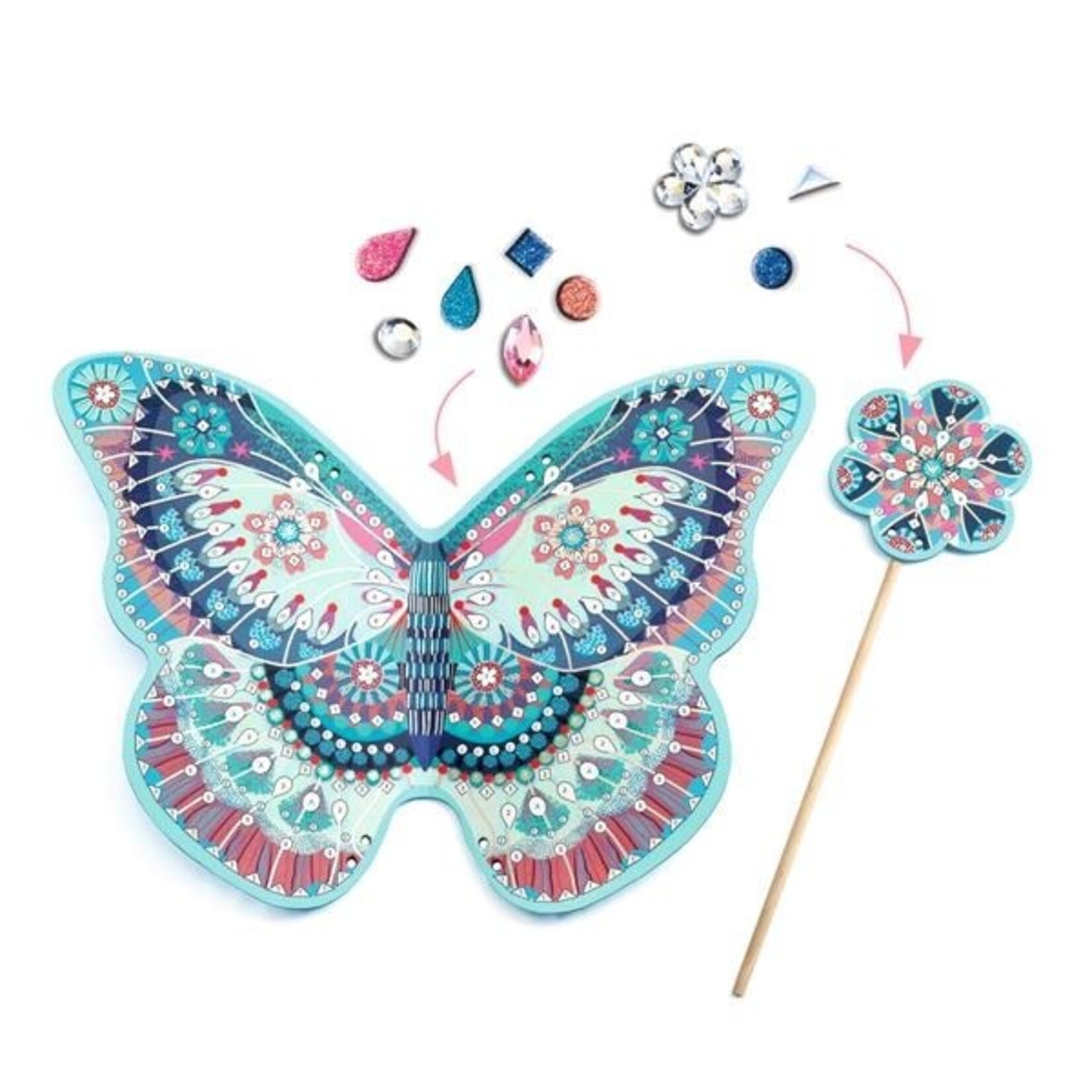 Djeco DJECO - DIY Customizable Fairy Wings and Wand 'Like a fairy'