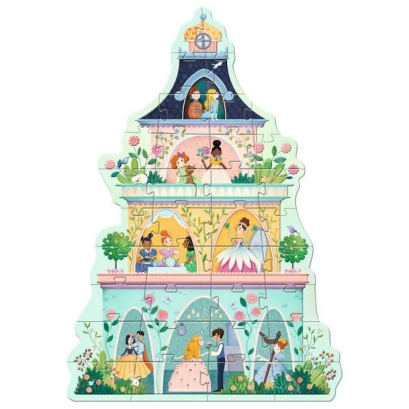 Djeco DJECO - Giant Puzzle / The Princess Tower / 36 pieces