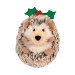 Douglas Cuddle Toys Mini Spunky Hedgehog Ornament w/  Mistletoe & Holly