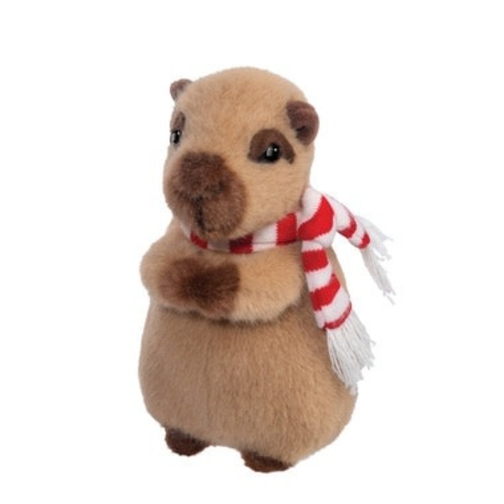 Douglas Cuddle Toys DOUGLAS - Soft Christmas Capybara Plush with Red and White Scarf