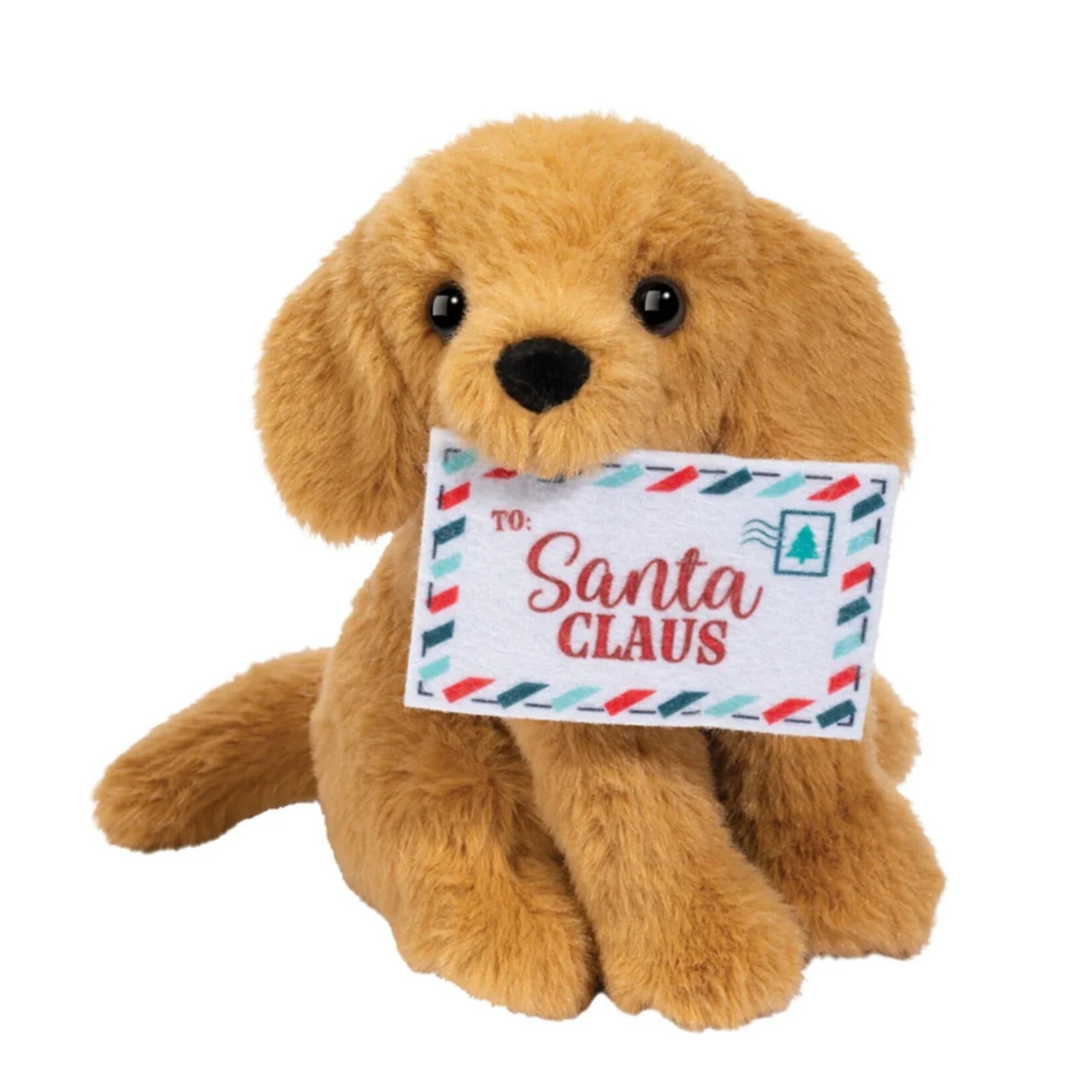 Douglas Cuddle Toys DOUGLAS - Peluche chien avec lettre pour le Père Noël