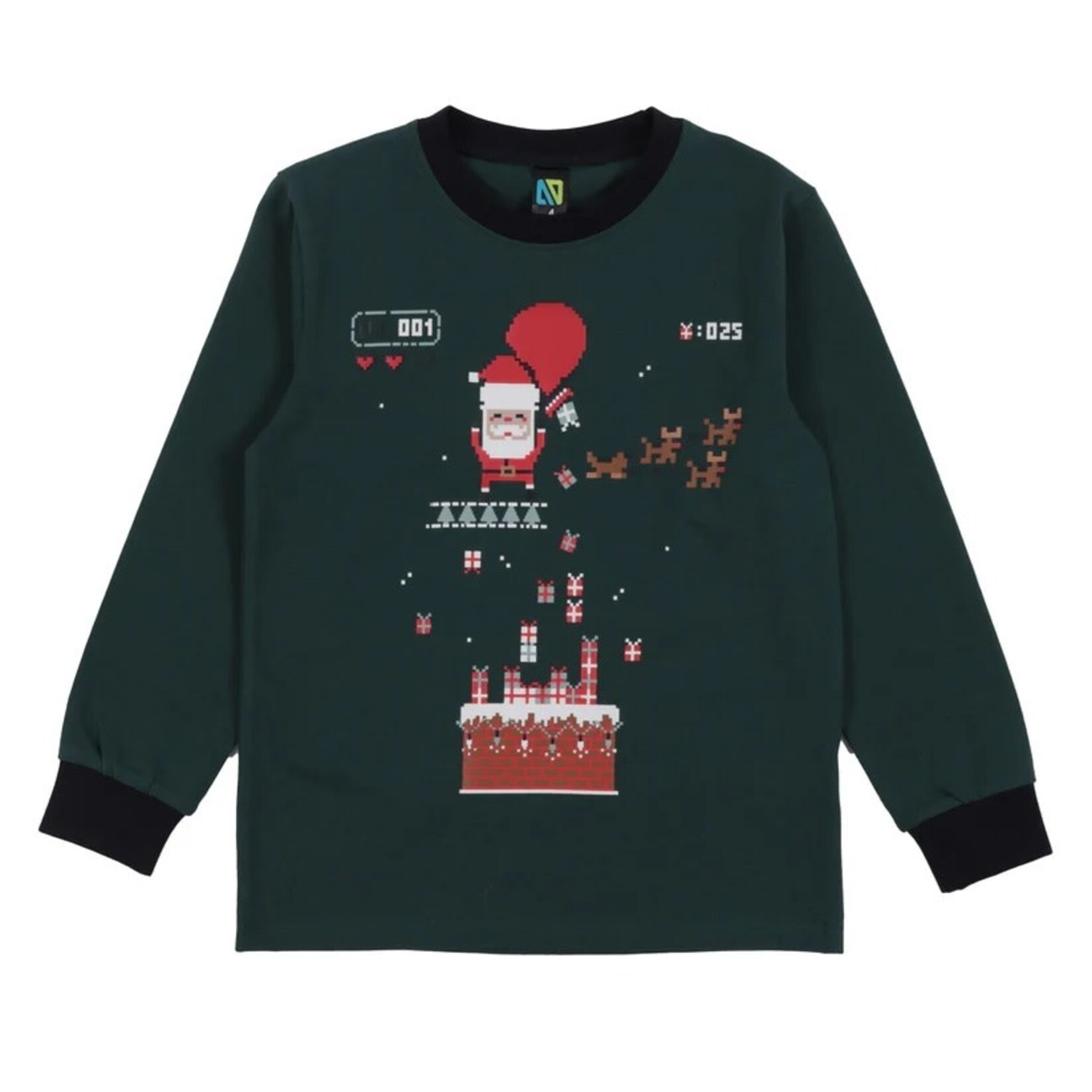 Nanö  NANÖ - Forest Green Pyjamas with Festive Video Game Print