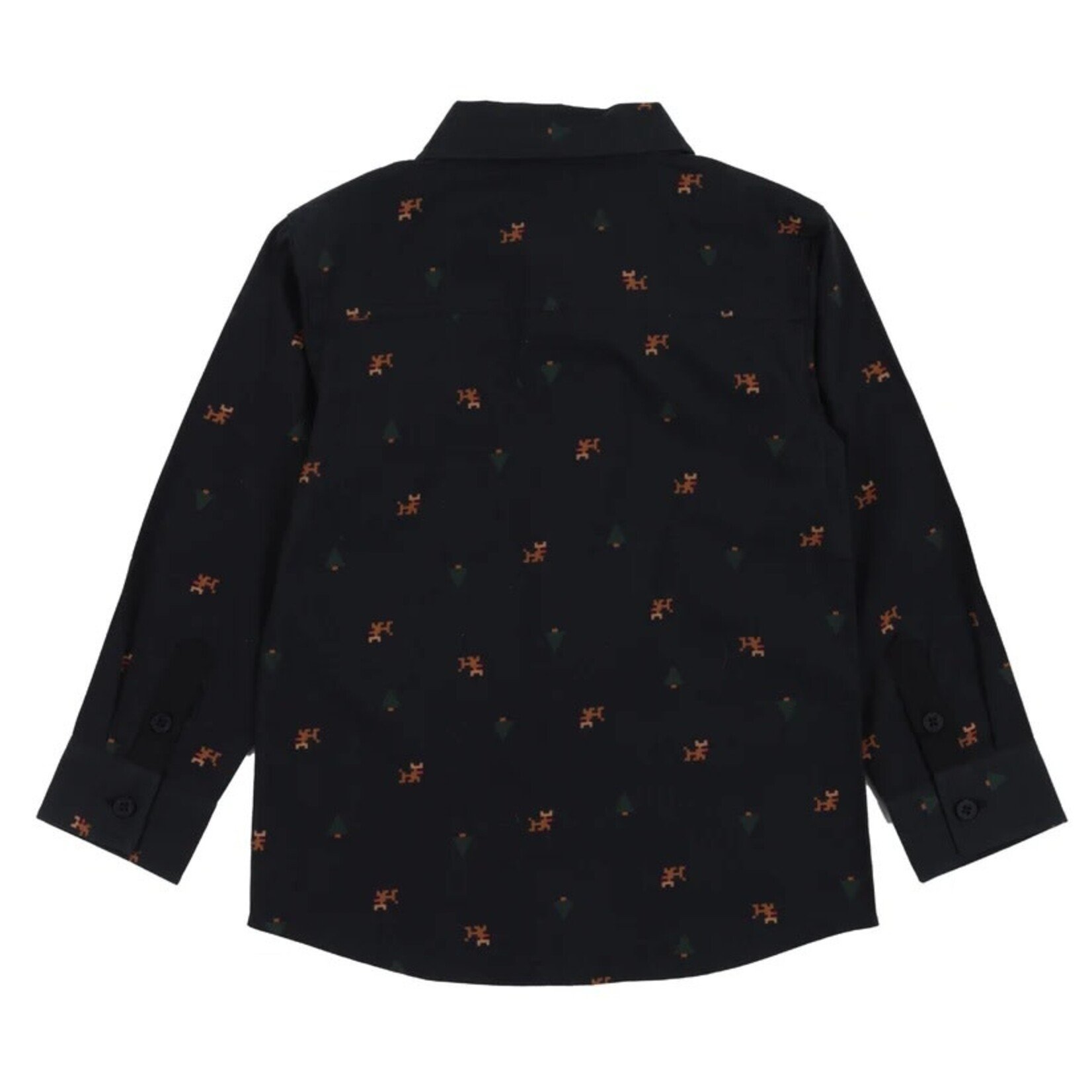 Nanö NANÖ - Chemise noir avec motif d'hiver et cravate rouge 'Mignon & Chic'