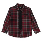 Nanö NANÖ - Chemise rouge en flanelle à carreaux  avec cravate noir 'Mignon & Chic'