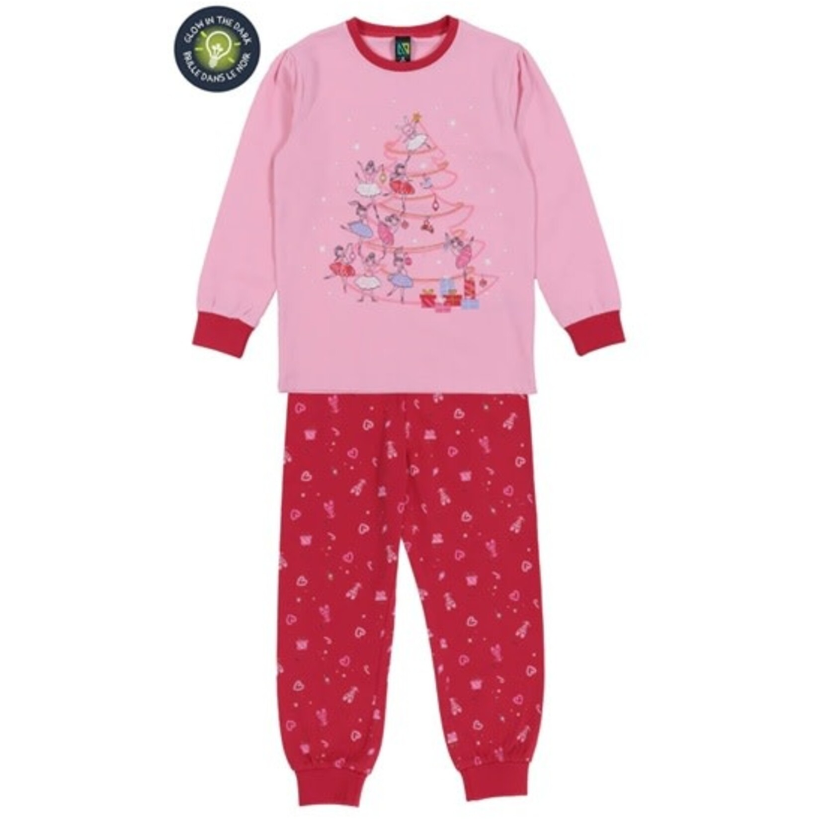 Nanö NANÖ - Pale pink pyjamas with a festive ballerina print