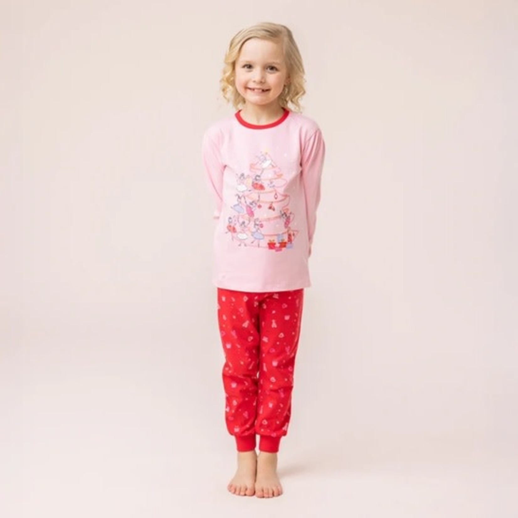 Nanö NANÖ - Pyjama rose pâle avec imprimé de ballerines festives