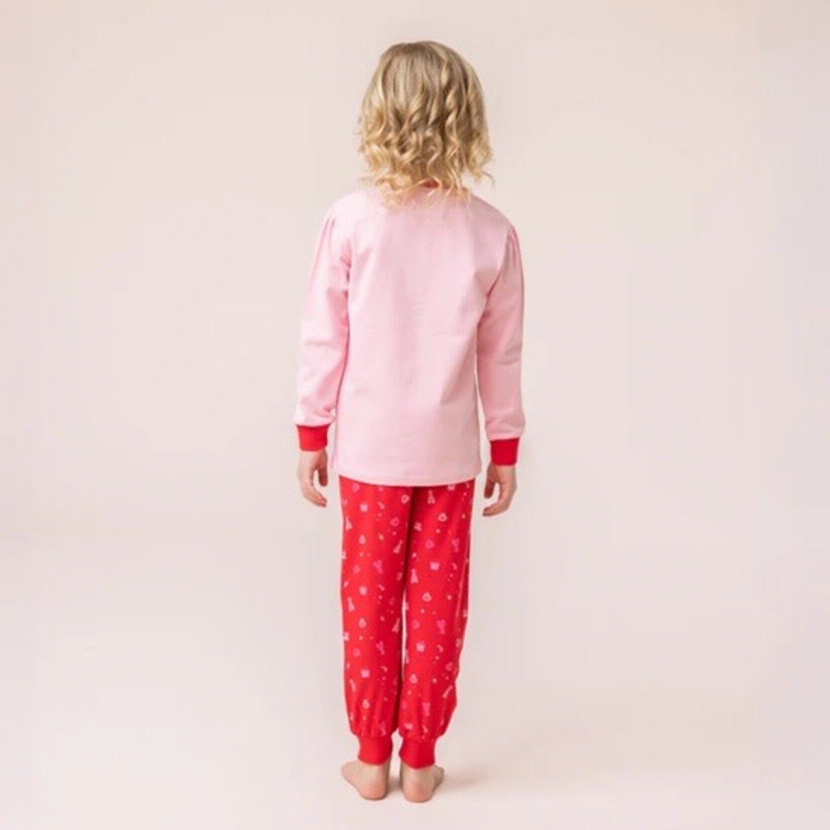 Nanö NANÖ - Pale pink pyjamas with a festive ballerina print