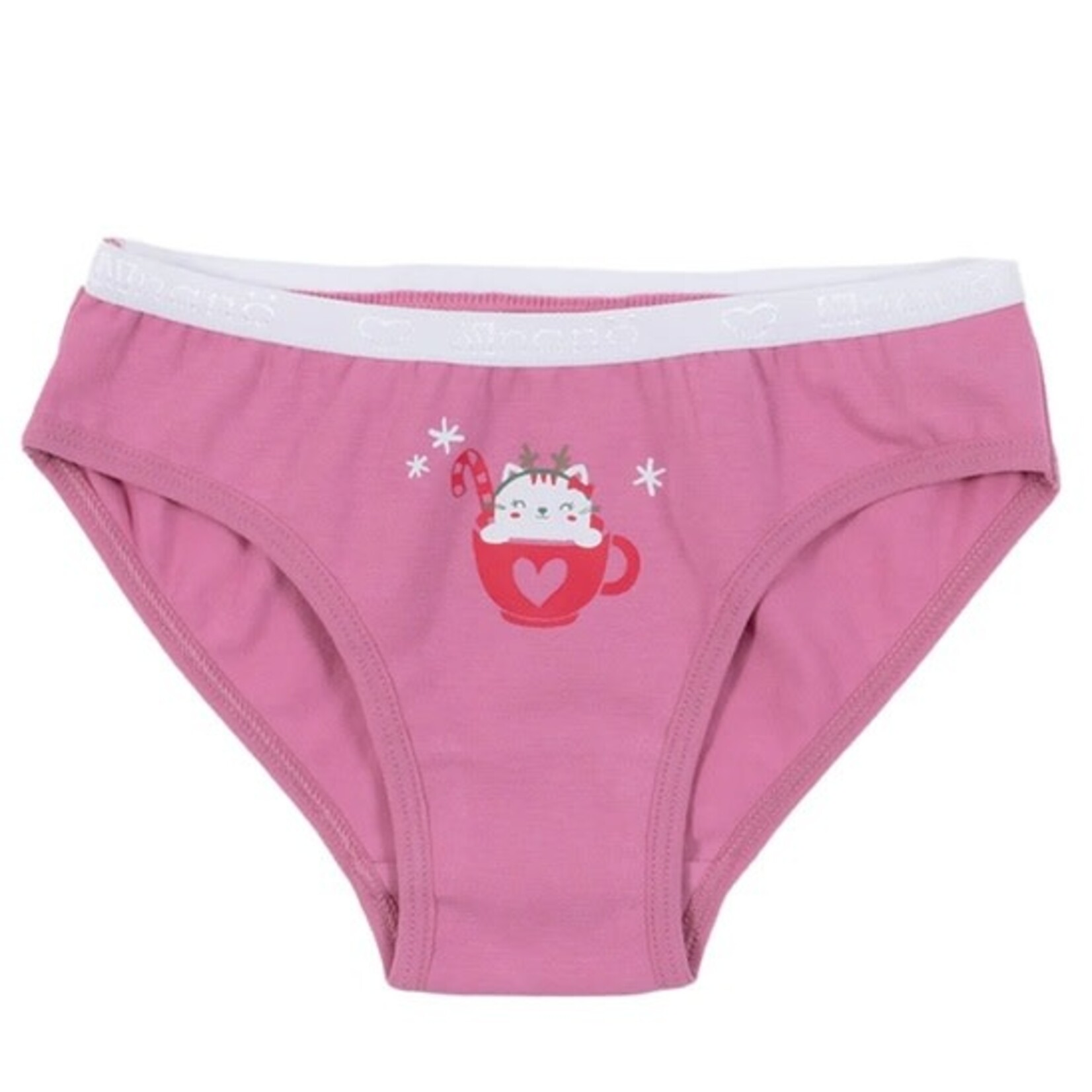 Nanö NANÖ - Lot de 3 culottes 'Chats des fêtes - Rose foncé  - Blanche- Rose pâle'