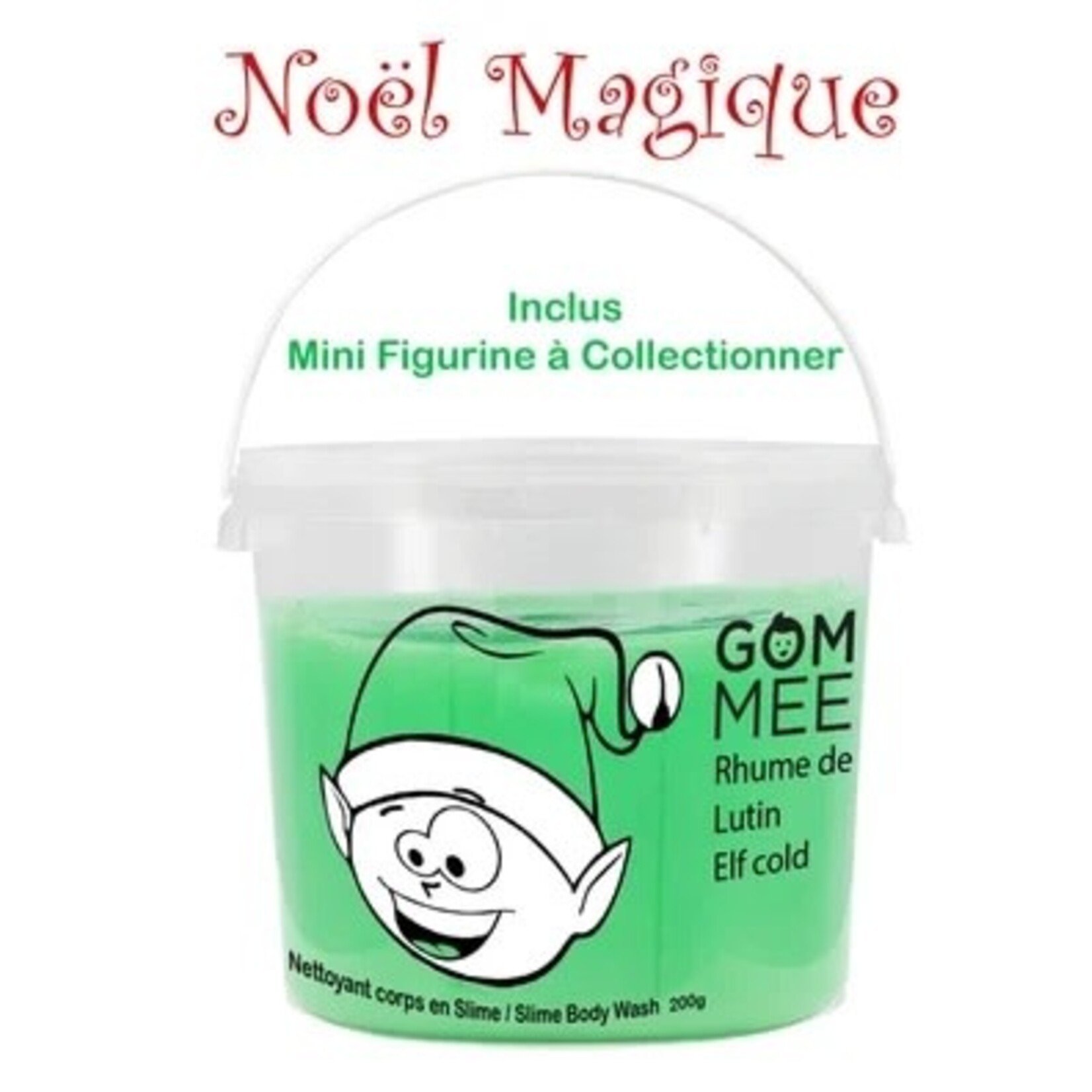 GOMMEE GOMMEE - Green Mischievous Elf Foaming Slime Bucket with Mini Figure