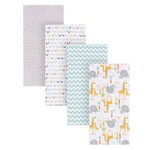 Gerber GERBER - Lot de 4 couvertures en flannelle  - 'Jungle'