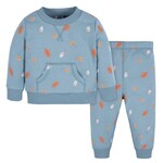 Gerber GERBER - Ensemble sweat-shirt et pantalon à motifs de feuilles bleues (2 pièces)