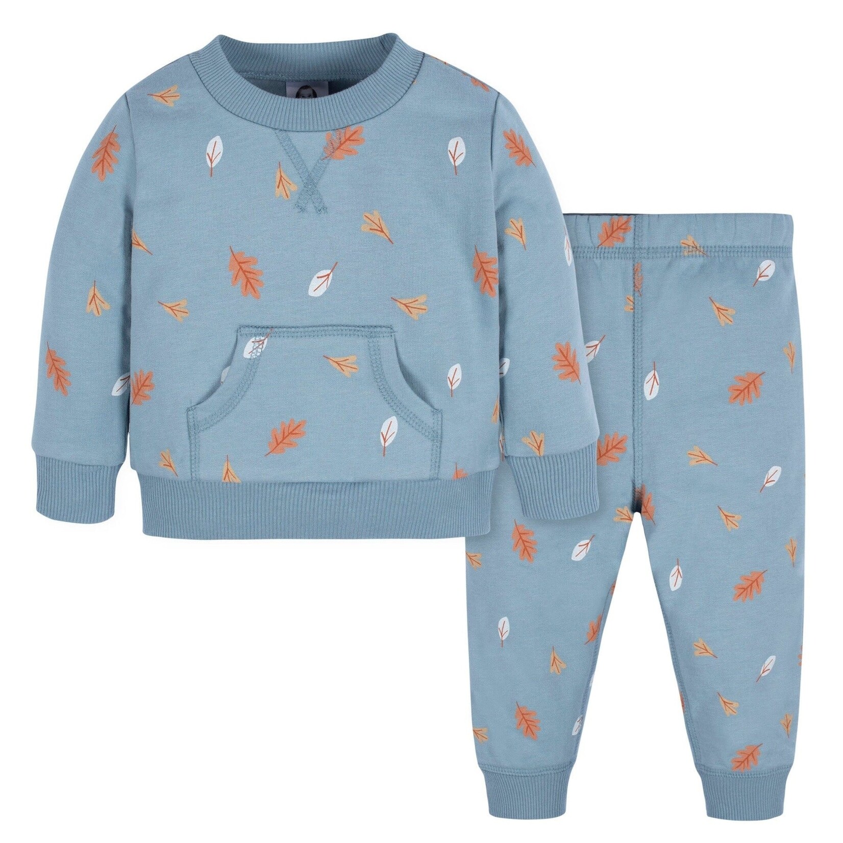 Gerber GERBER - Ensemble sweat-shirt et pantalon à motifs de feuilles bleues (2 pièces)