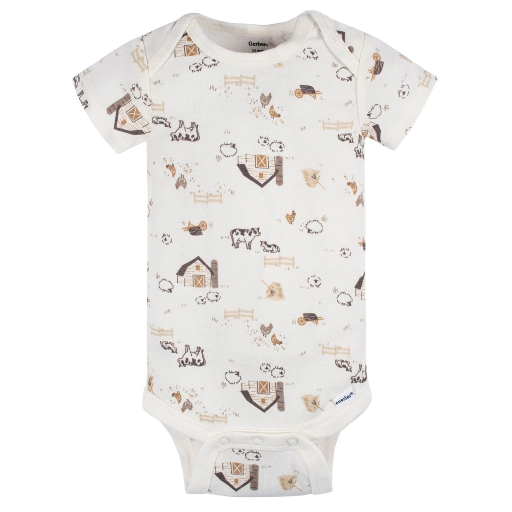 Gerber GERBER - Farm-themed short-sleeved bodysuit trio