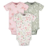 Gerber GERBER - Trio of short-sleeved floral print bodysuits