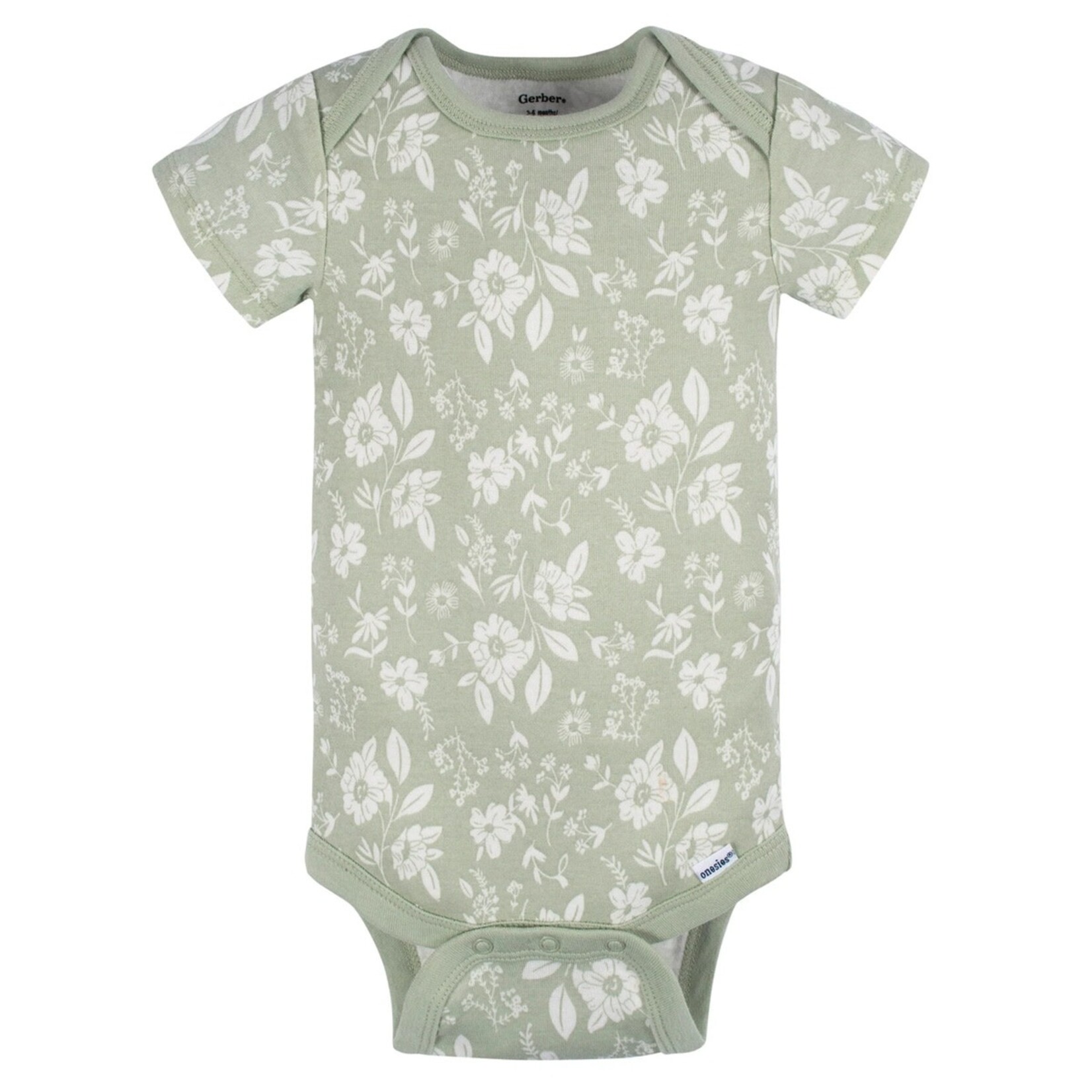 Gerber GERBER - Trio of short-sleeved floral print bodysuits