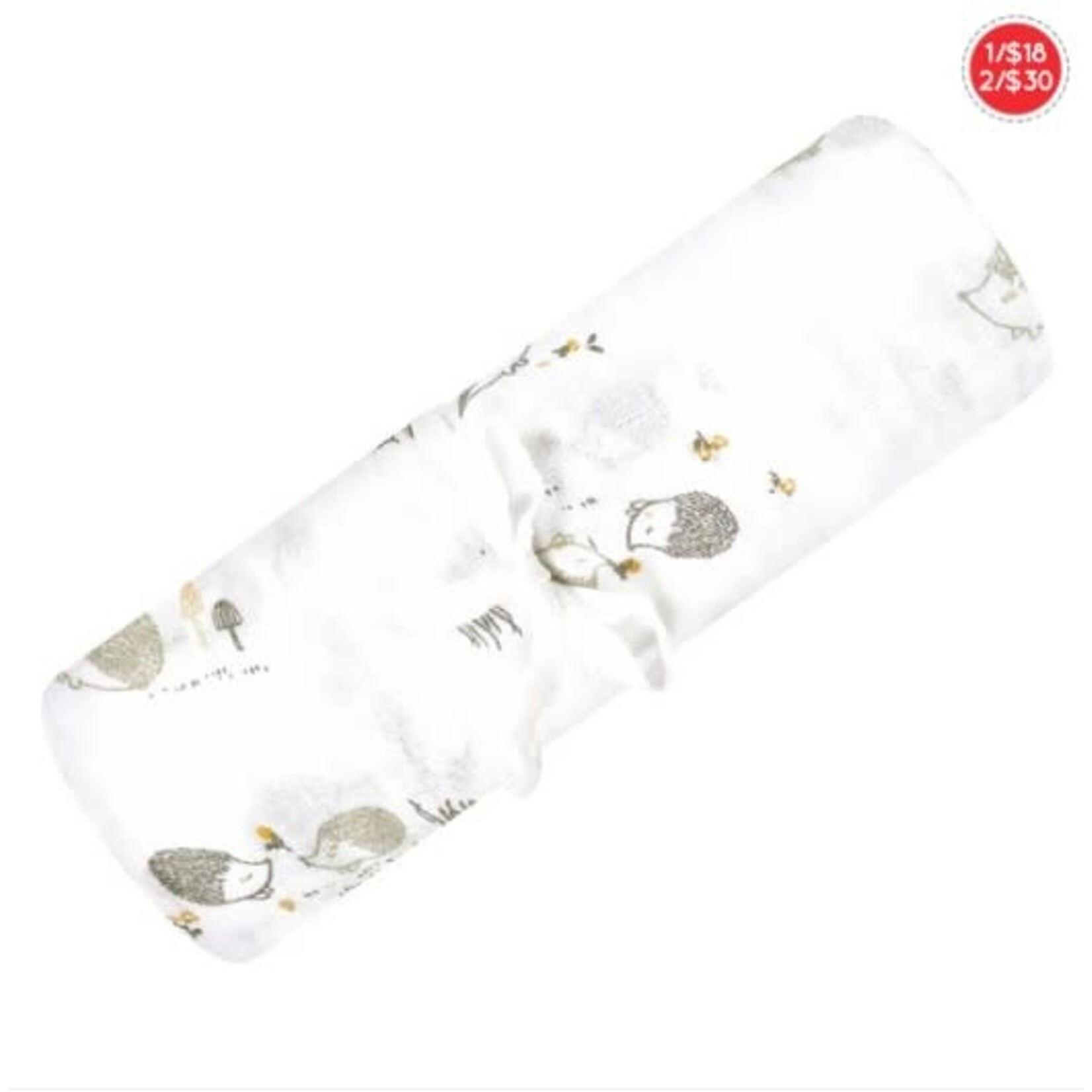 Perlimpinpin PERLIMPINPIN - Cotton muslin blanket - Hedgehogs and tree trunks